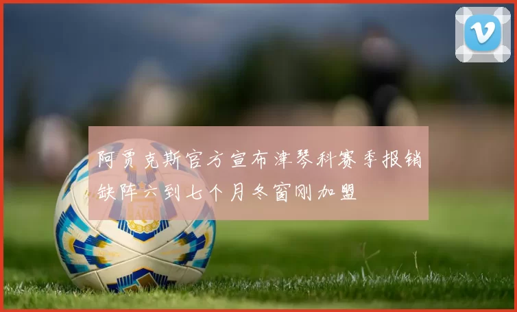 阿贾克斯官方宣布津琴科赛季报销缺阵六到七个月冬窗刚加盟